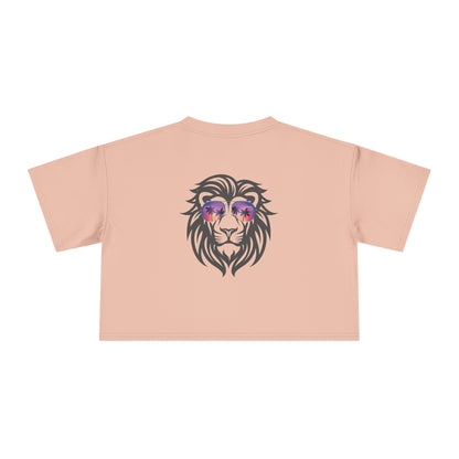 Women's Crop Tee: Rasta Lion