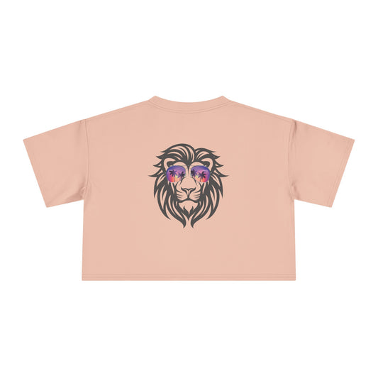 Women's Crop Tee: Rasta Lion