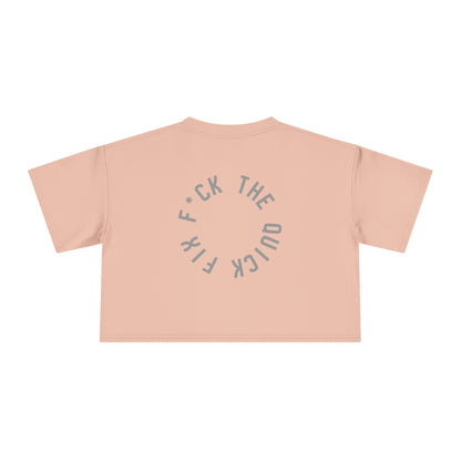 Women's Crop Tee: Circle, F*ck the Quick Fix
