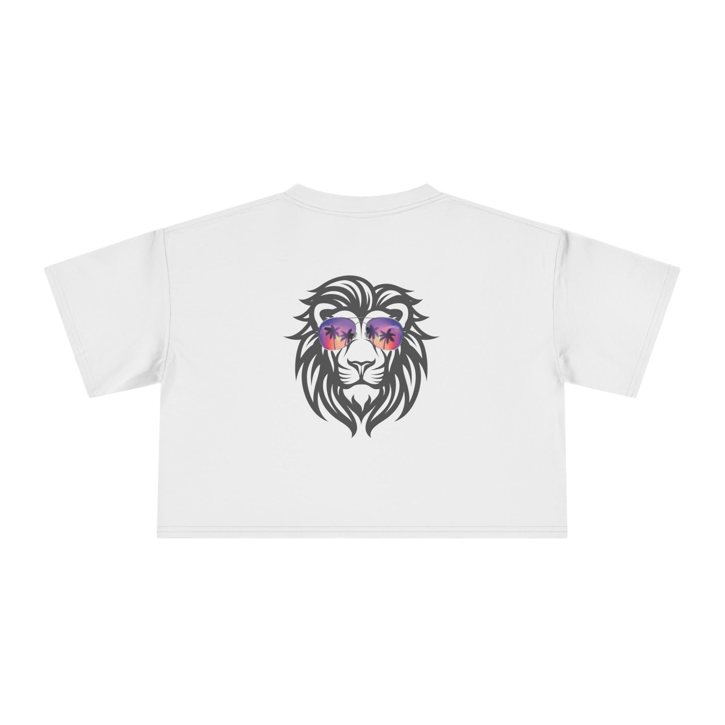 Women's Crop Tee: Rasta Lion
