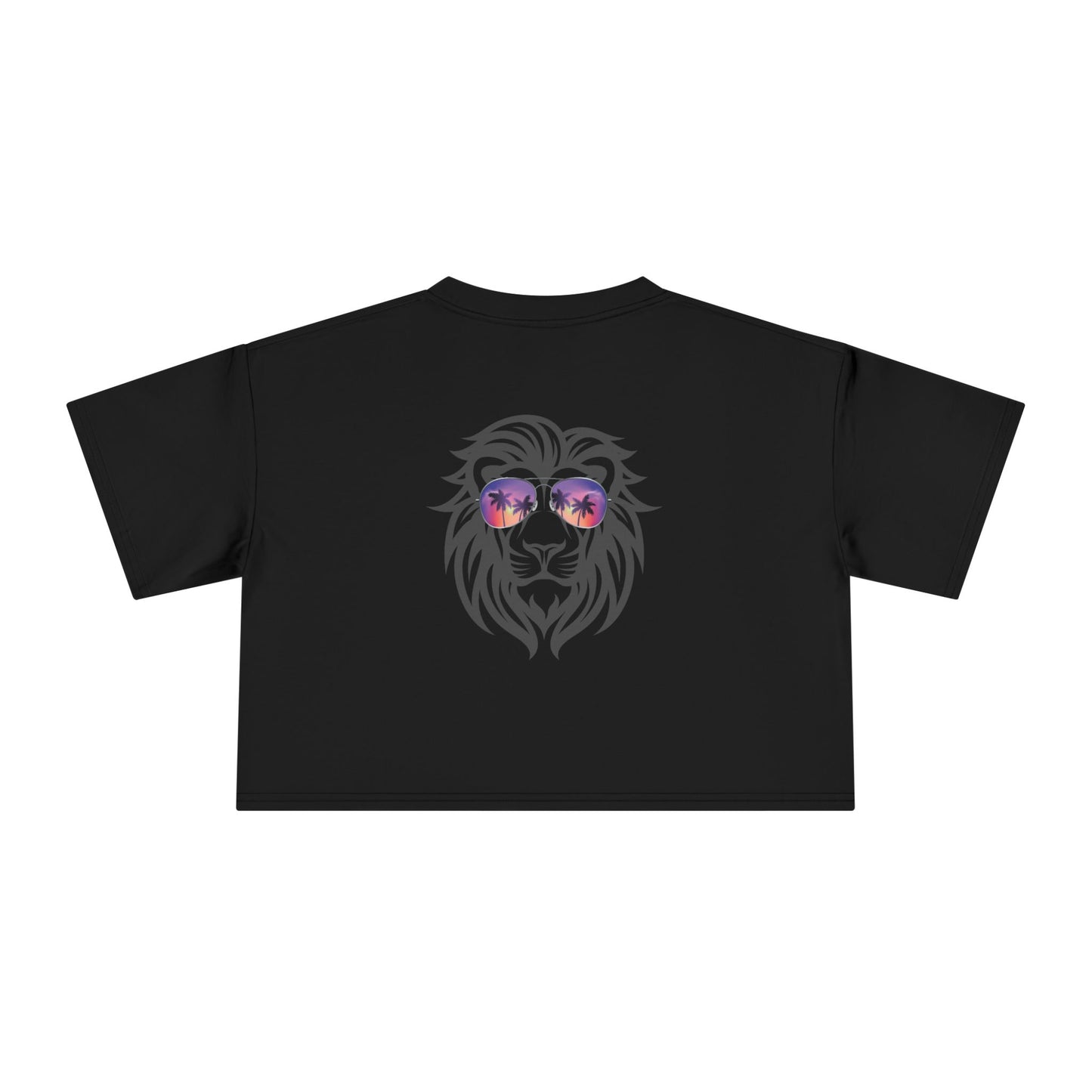 Women's Crop Tee: Rasta Lion
