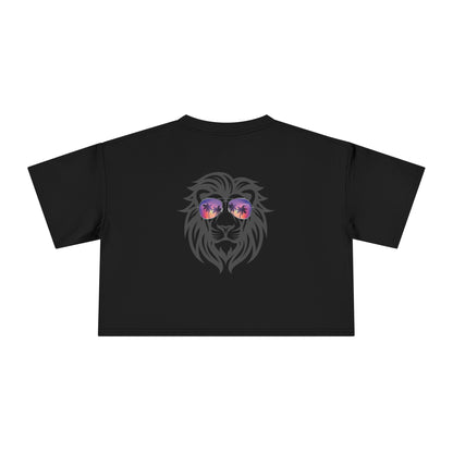 Women's Crop Tee: Rasta Lion
